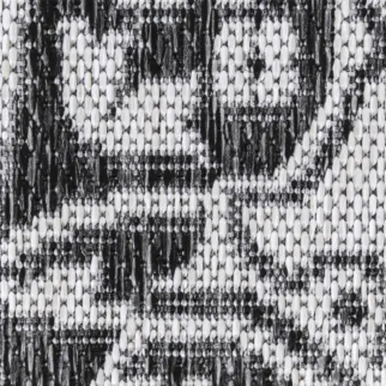 Dark Gray And Cream Medallion Indoor Outdoor Area Rug Photo 1