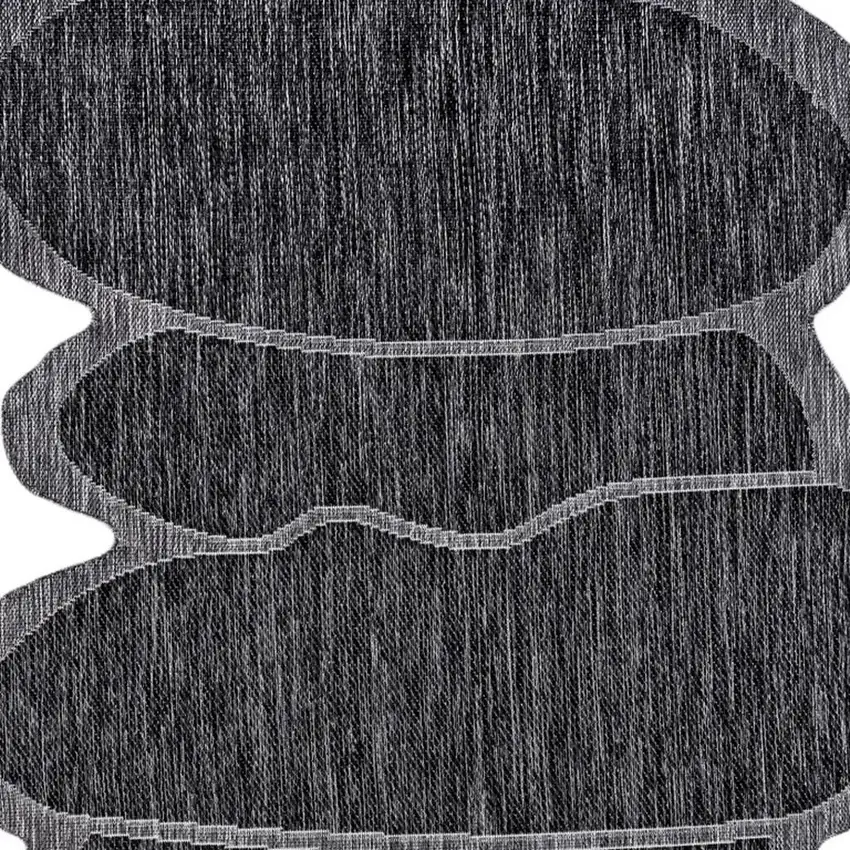Dark Gray And Gray Medallion Indoor Outdoor Area Rug Photo 2
