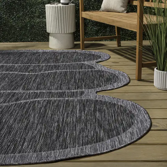 Dark Gray And Gray Medallion Indoor Outdoor Area Rug Photo 7