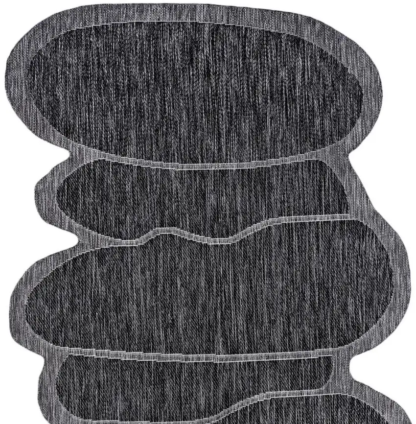Dark Gray And Gray Medallion Indoor Outdoor Area Rug Photo 3