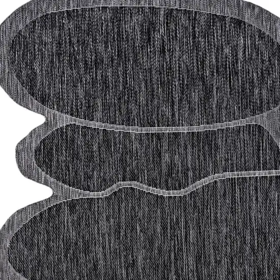 Dark Gray And Gray Medallion Indoor Outdoor Area Rug Photo 2