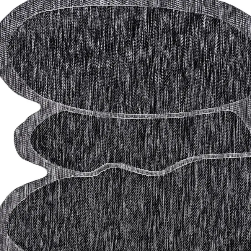 Dark Gray And Gray Medallion Indoor Outdoor Area Rug Photo 2