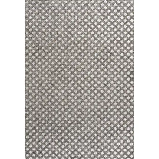 Dark Gray And Ivory Trellis Indoor Outdoor Area Rug Photo 3