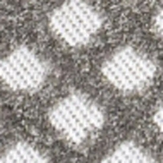 Dark Gray And Ivory Trellis Indoor Outdoor Area Rug Photo 2