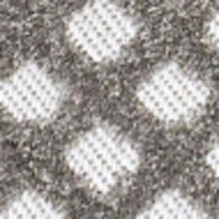 Dark Gray And Ivory Trellis Indoor Outdoor Area Rug Photo 2