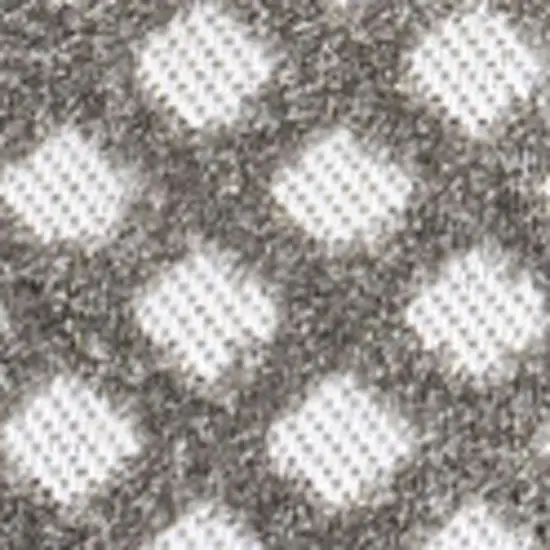 Dark Gray And Ivory Trellis Indoor Outdoor Area Rug Photo 3