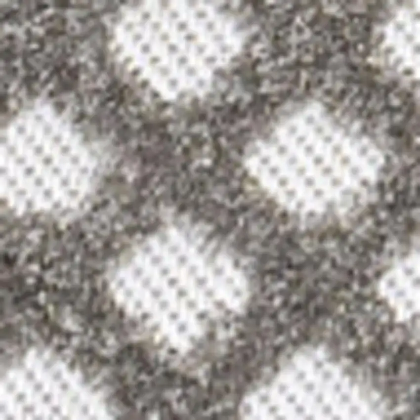 Dark Gray And Ivory Trellis Indoor Outdoor Area Rug Photo 2