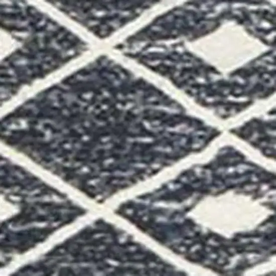 Dark Gray And White Geometric Distressed Washable Area Rug Photo 3
