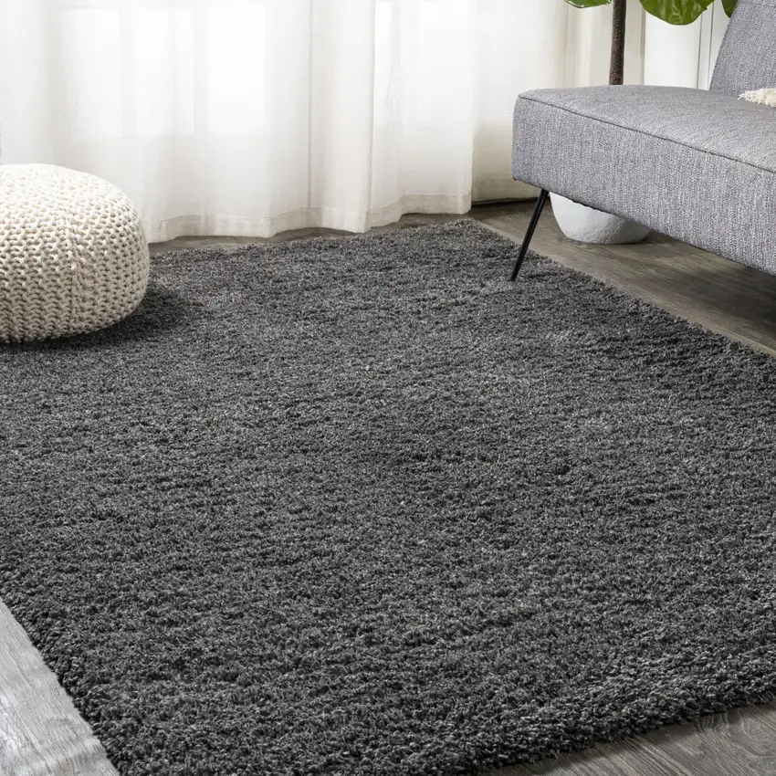 Dark Gray Flatweave Area Rug Photo 5
