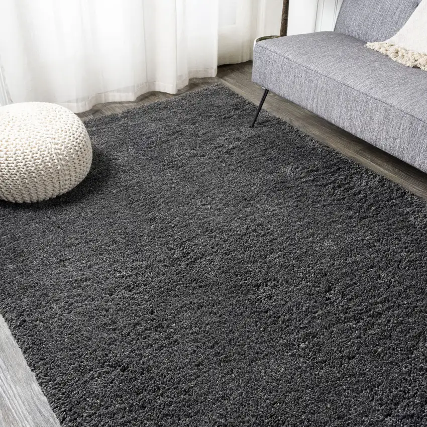 Dark Gray Flatweave Area Rug Photo 8