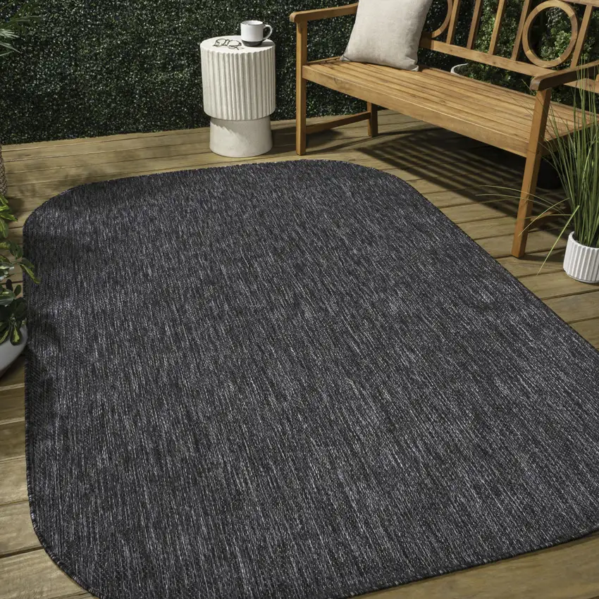 Dark Gray Indoor Outdoor Area Rug Photo 8