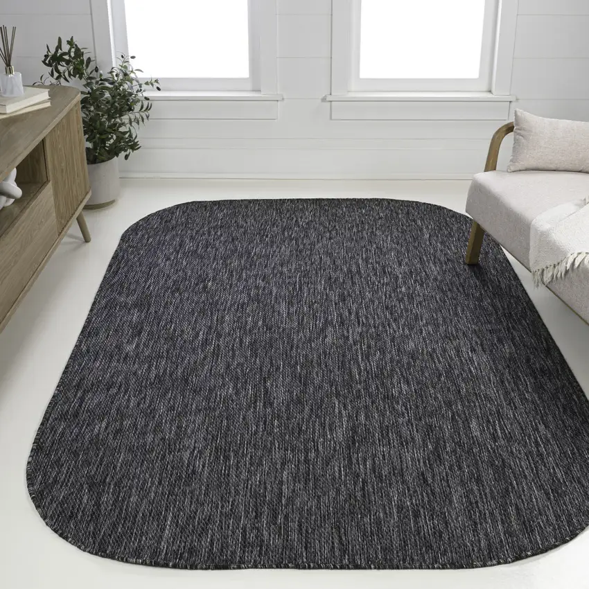 Dark Gray Indoor Outdoor Area Rug Photo 5