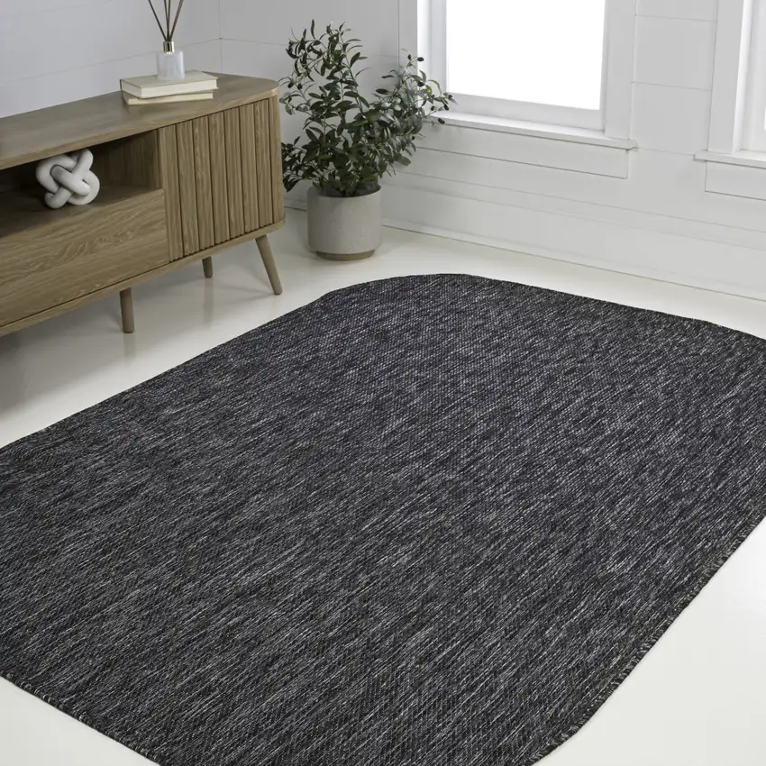 Dark Gray Indoor Outdoor Area Rug Photo 5