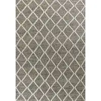 Photo of Dark Grey Hand Woven Diamond Pattern Indoor Area Rug