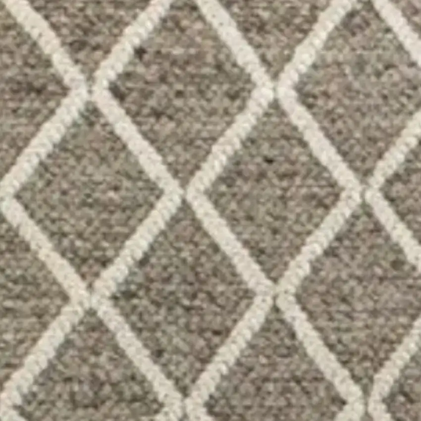 Dark Grey Hand Woven Diamond Pattern Indoor Area Rug Photo 3