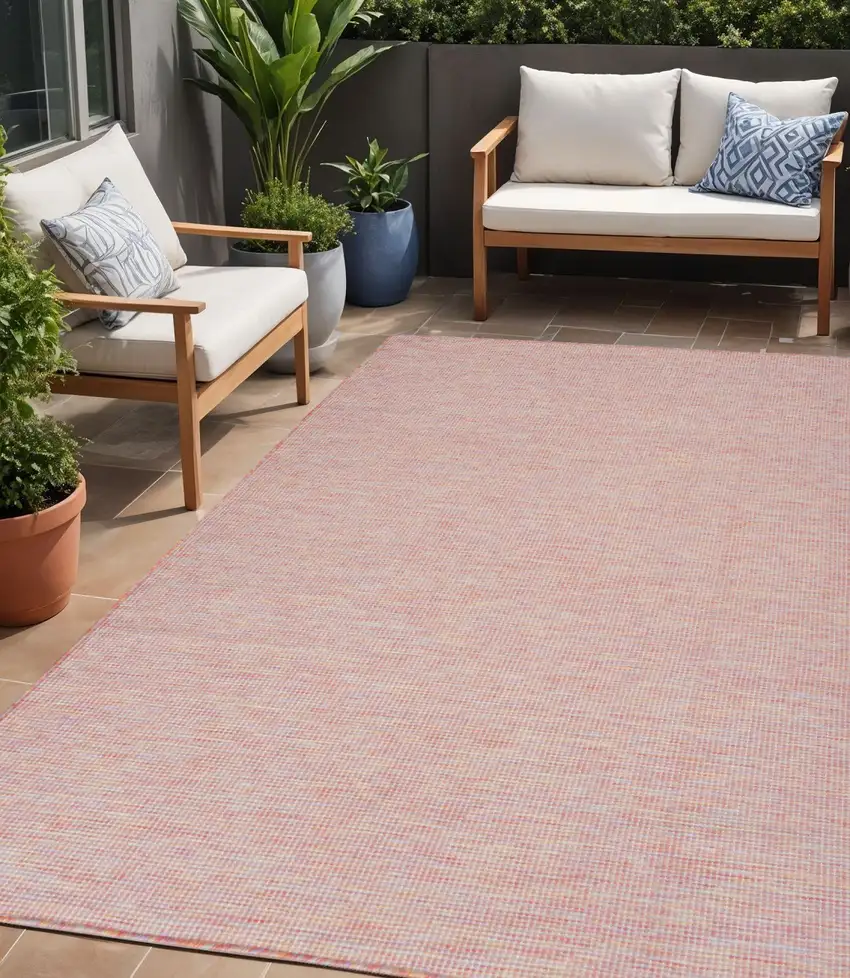 Dark Red Power Loom Area Rug Photo 1