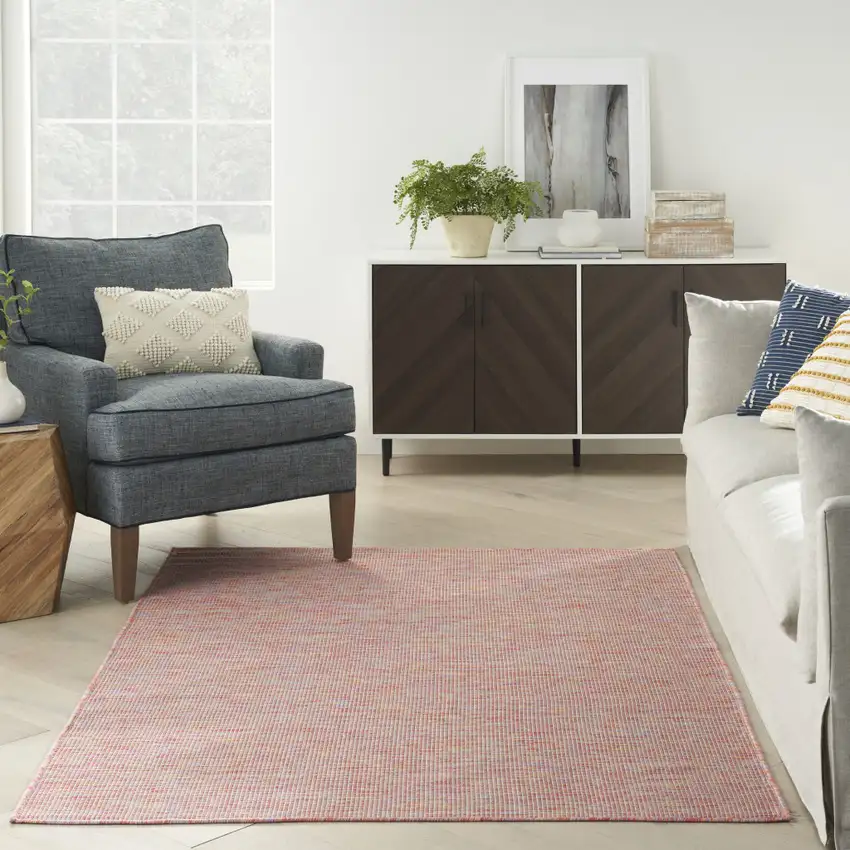 Dark Red Power Loom Area Rug Photo 8