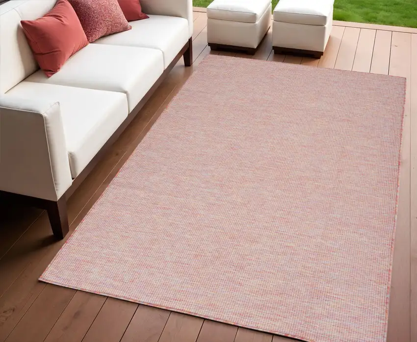 Dark Red Power Loom Area Rug Photo 1