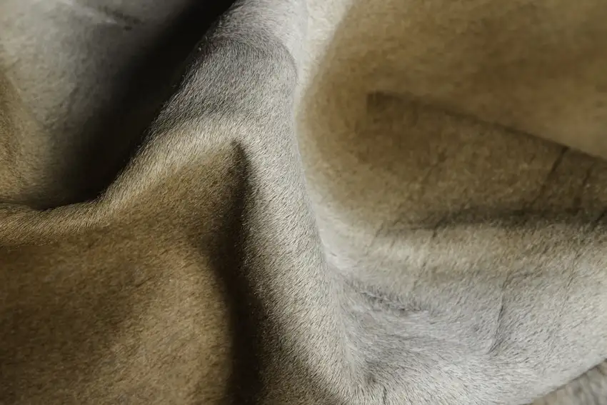 Dark Tan Genuine Cowhide Hand Knotted Area Rug Photo 6