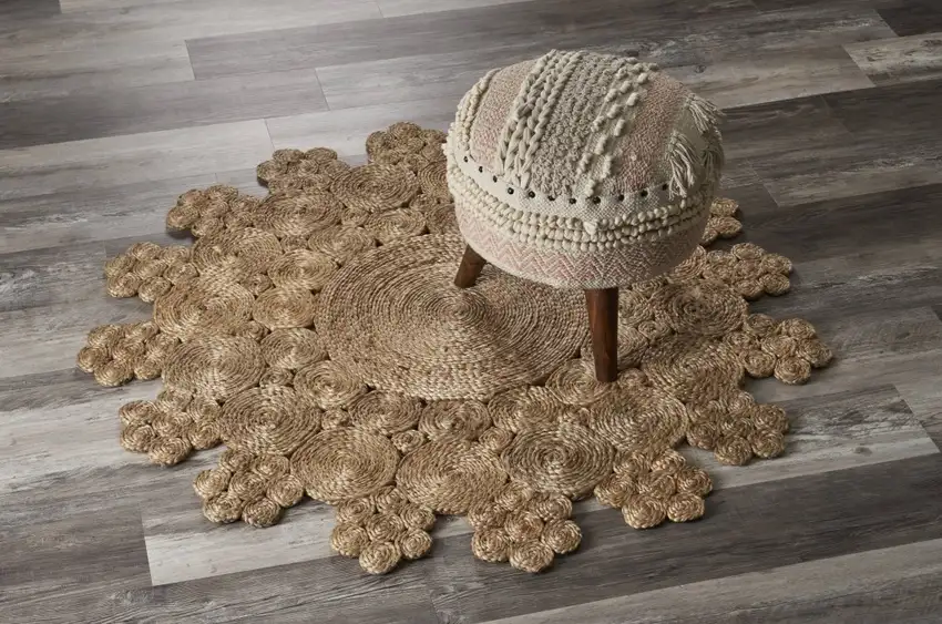 Dazzling Concentric Natural Boutique Jute Rug Photo 7