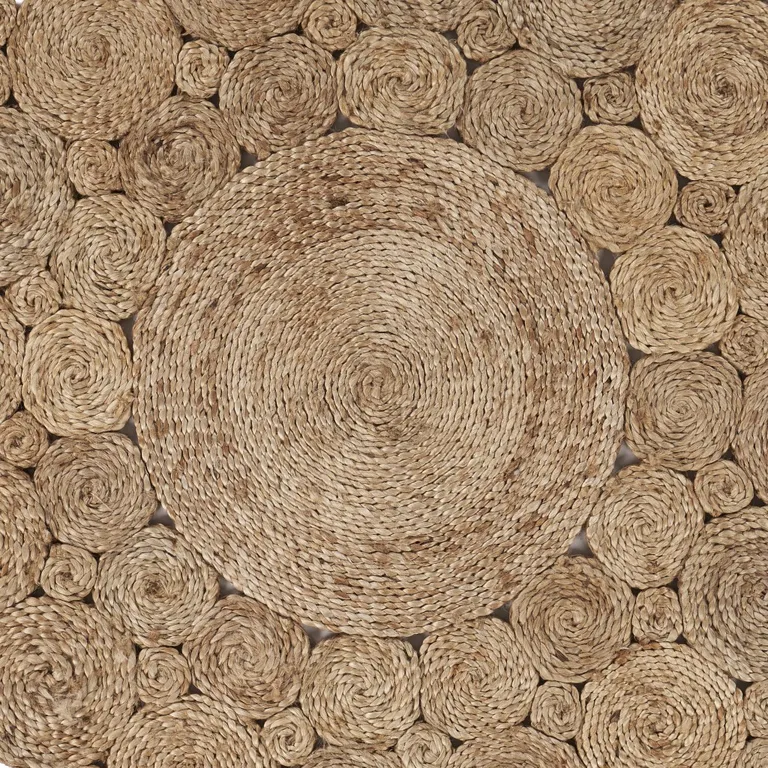 Dazzling Concentric Natural Boutique Jute Rug Photo 5