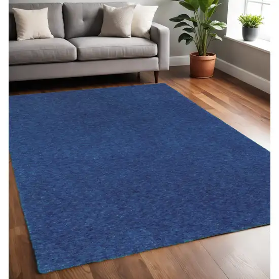Blue Shag Hand Tufted Area Rug Photo 1