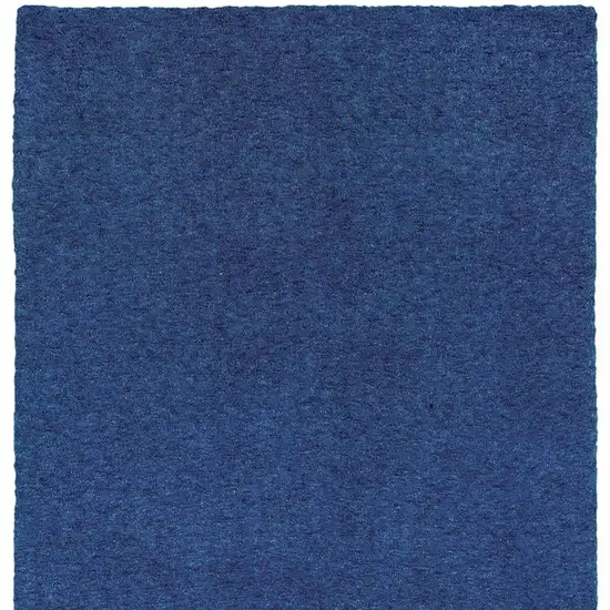 Deep Blue Shag Tufted Handmade Stain Resistant Area Rug Photo 5