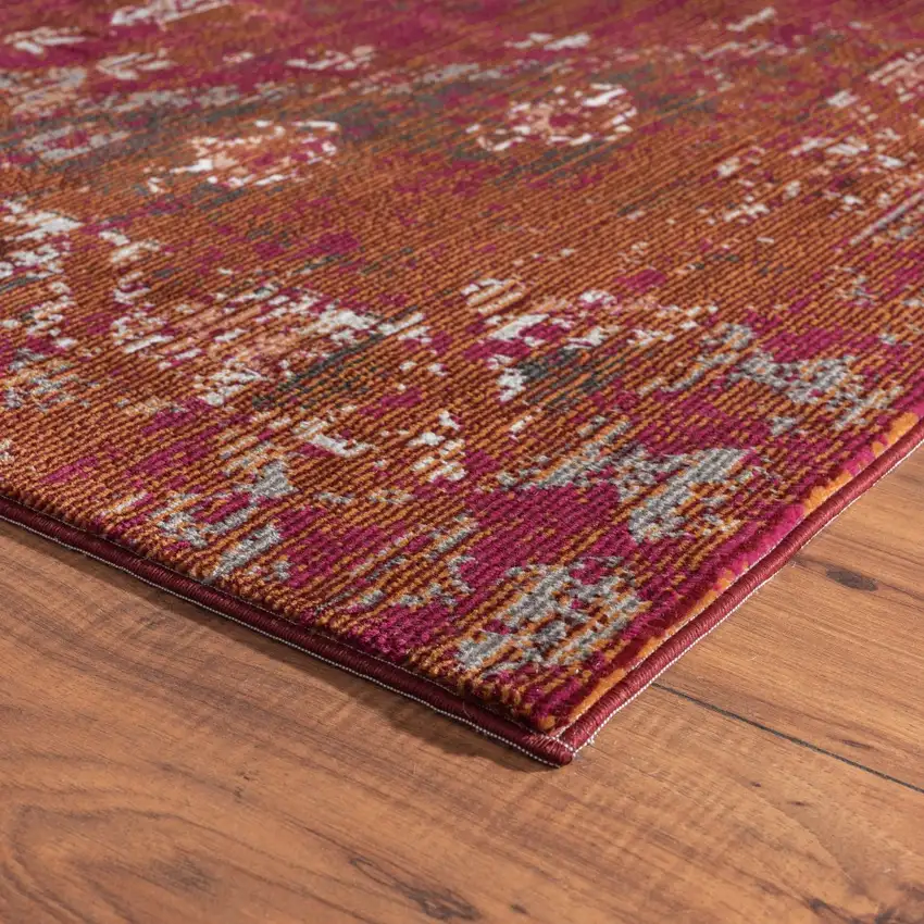 Deep Red Traditional Area Rug Photo 6