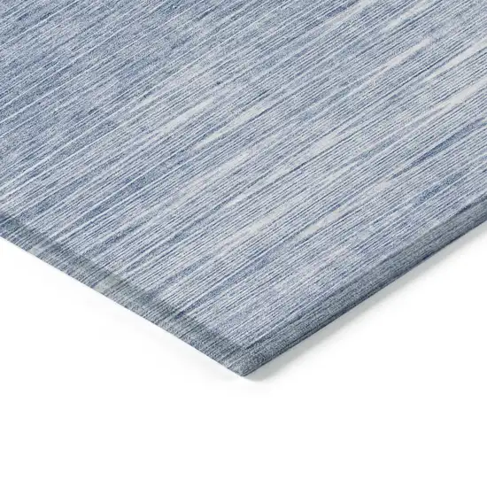 Denim Blue And Blue Abstract Washable Indoor Outdoor Area Rug Photo 4