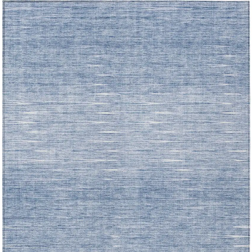 Denim Blue And Blue Abstract Washable Indoor Outdoor Area Rug Photo 7