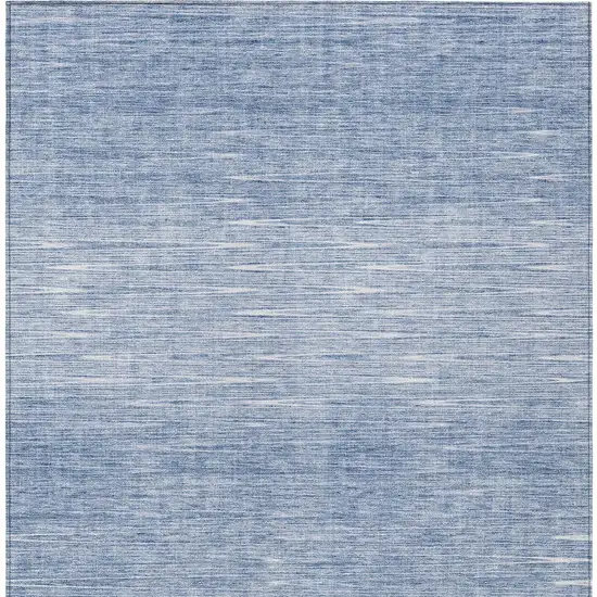 Denim Blue And Blue Abstract Washable Indoor Outdoor Area Rug Photo 6