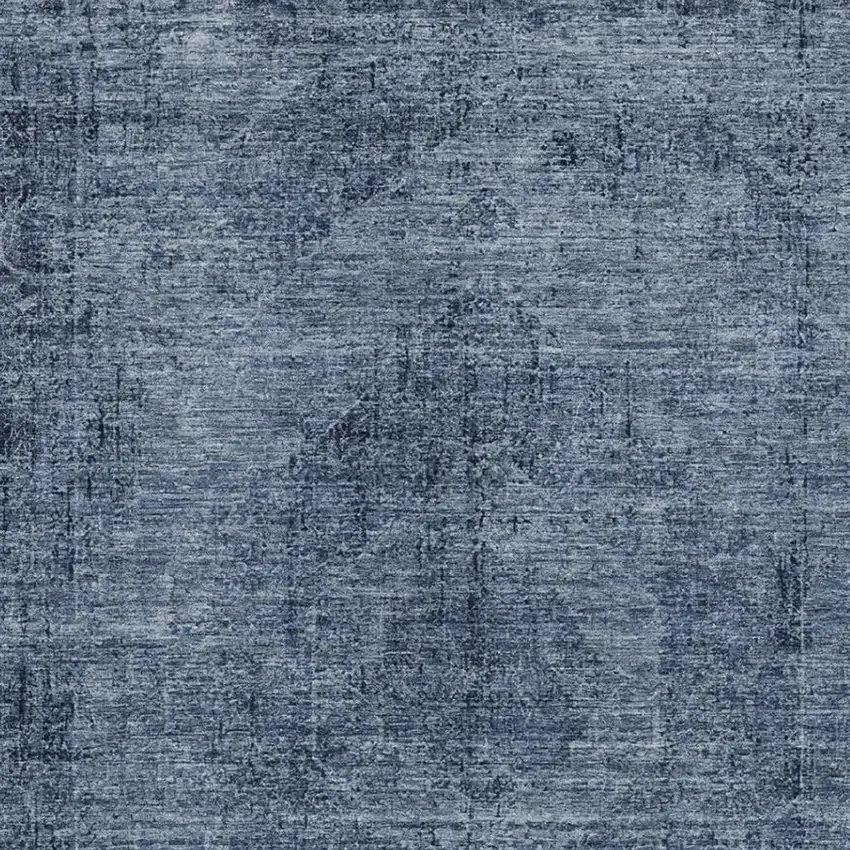 Denim Blue And Blue Oriental Washable Indoor Outdoor Area Rug Photo 3