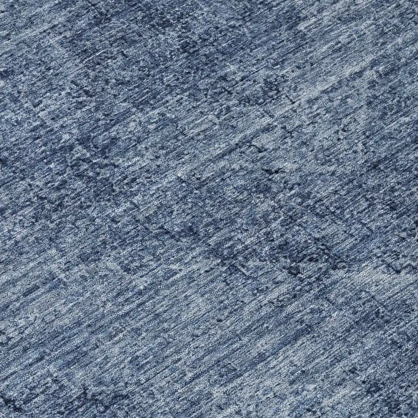 Denim Blue And Blue Oriental Washable Indoor Outdoor Area Rug Photo 6