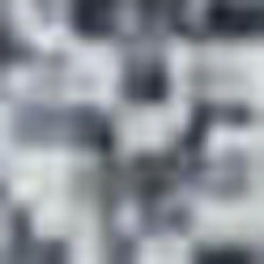 Denim Blue And Gray Abstract Washable Area Rug With UV Protection Photo 1