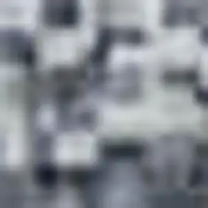 Photo of Denim Blue And Gray Abstract Washable Area Rug With UV Protection