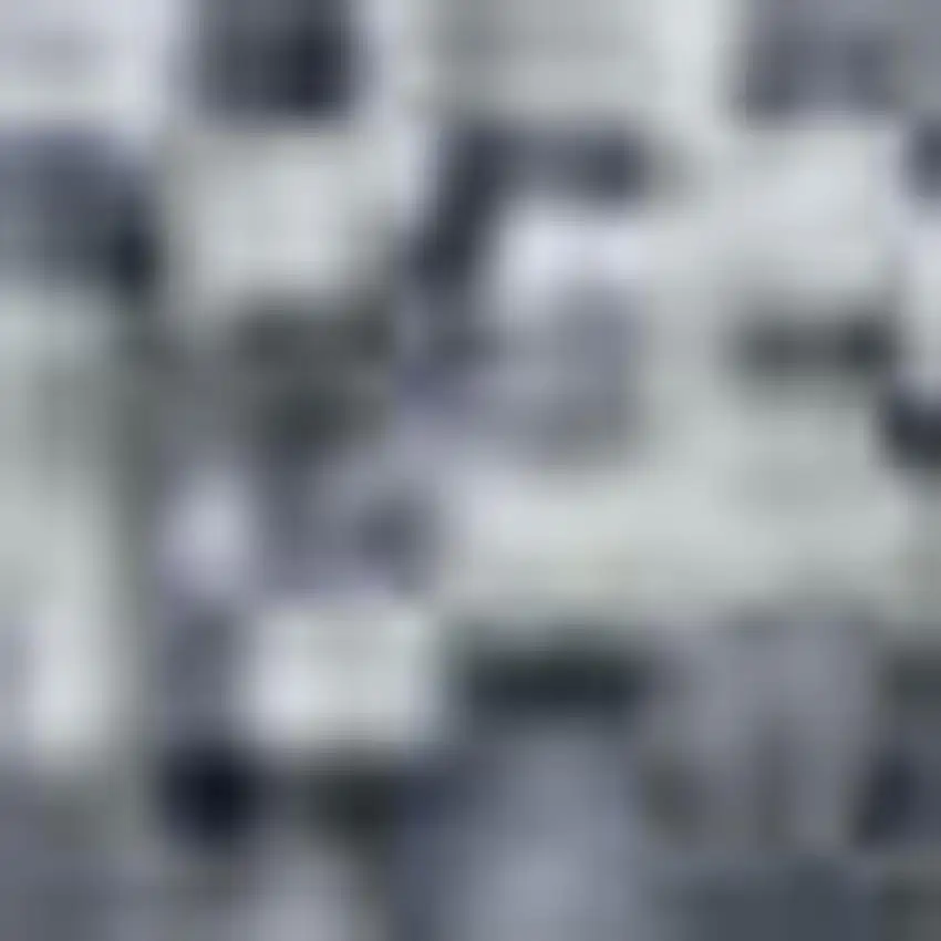 Denim Blue And Gray Abstract Washable Area Rug With UV Protection Photo 1