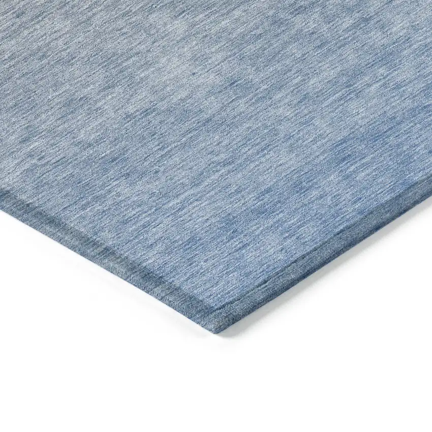 Denim Blue And Gray Ombre Washable Indoor Outdoor Area Rug Photo 5