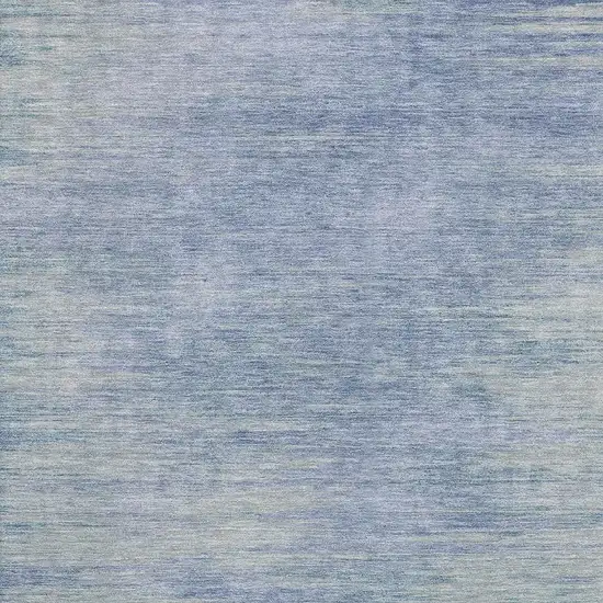 Denim Blue And Ivory Abstract Washable Area Rug With UV Protection Photo 3