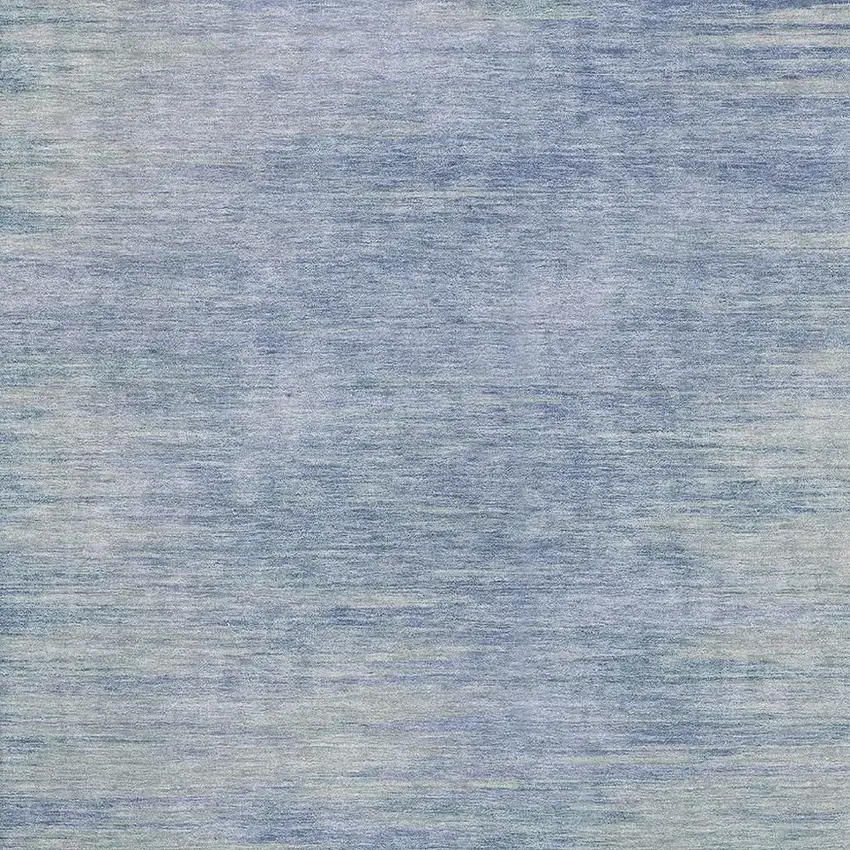 Denim Blue And Ivory Abstract Washable Area Rug With UV Protection Photo 3