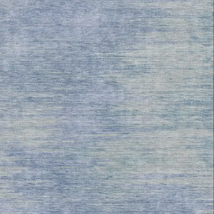 Denim Blue And Ivory Abstract Washable Area Rug With UV Protection Photo 3