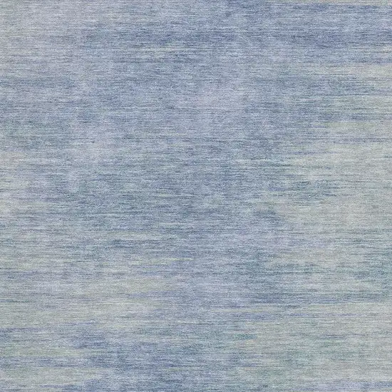 Denim Blue And Ivory Abstract Washable Area Rug With UV Protection Photo 3