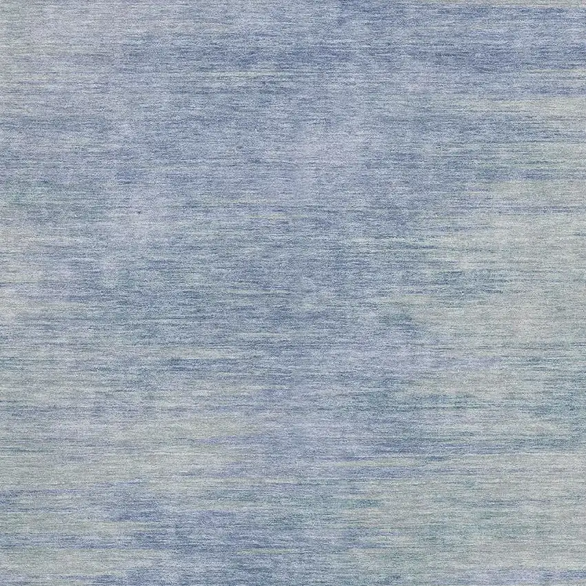 Denim Blue And Ivory Abstract Washable Area Rug With UV Protection Photo 3