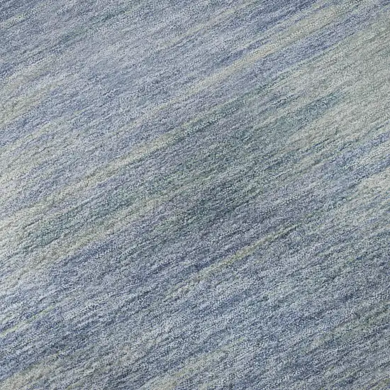 Denim Blue And Ivory Abstract Washable Area Rug With UV Protection Photo 9