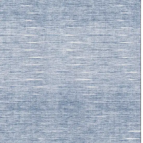 Denim Blue And Ivory Abstract Washable Area Rug With UV Protection Photo 3
