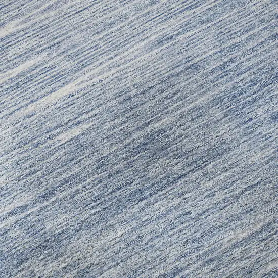 Denim Blue And Ivory Abstract Washable Area Rug With UV Protection Photo 8
