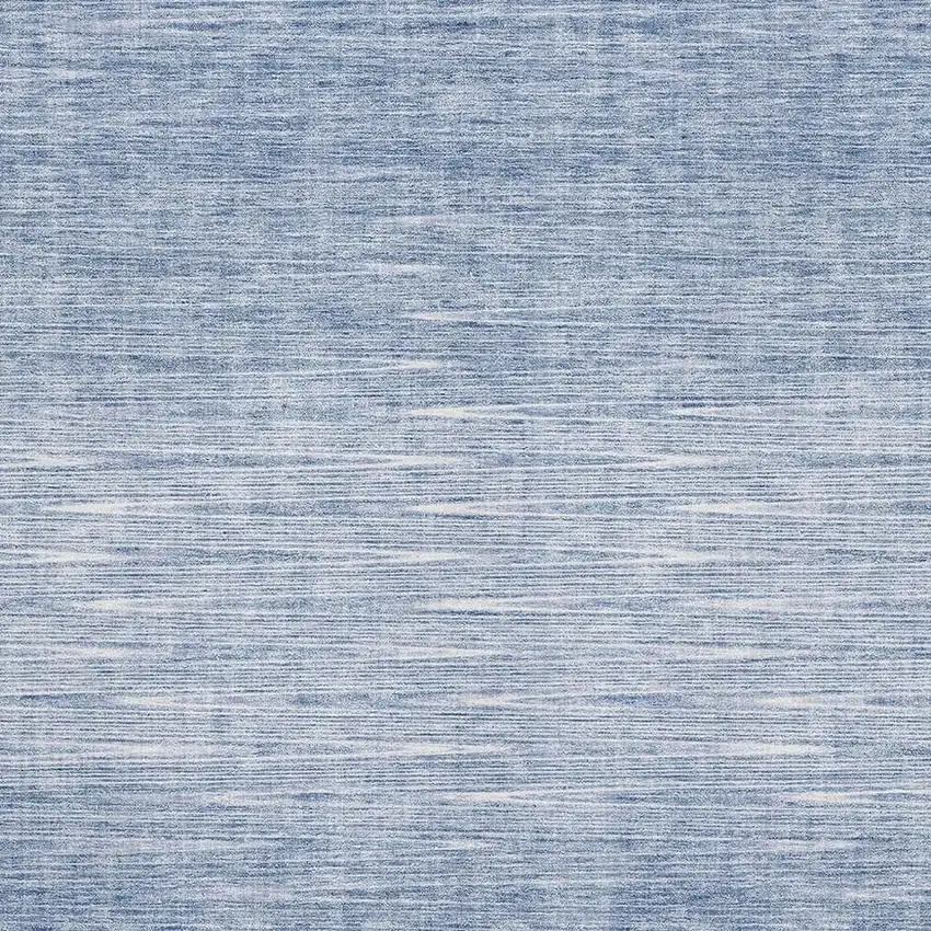 Denim Blue And Ivory Abstract Washable Area Rug With UV Protection Photo 3