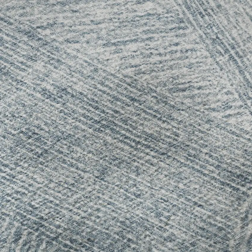 Denim Blue And Ivory Abstract Washable Area Rug With UV Protection Photo 7