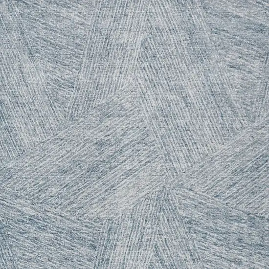 Denim Blue And Ivory Abstract Washable Indoor Outdoor Area Rug Photo 5
