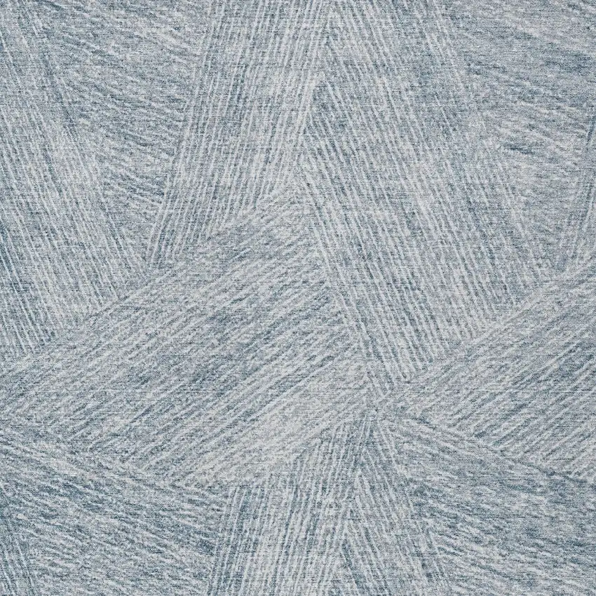Denim Blue And Ivory Abstract Washable Indoor Outdoor Area Rug Photo 5