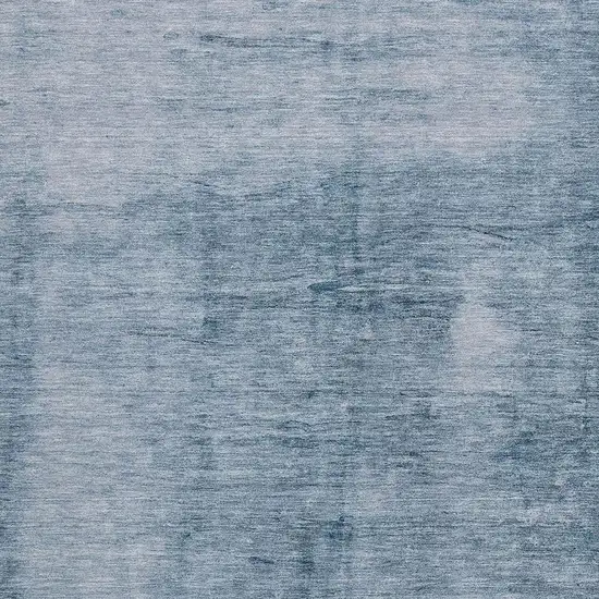 Denim Blue And Ivory Abstract Washable Indoor Outdoor Area Rug Photo 3